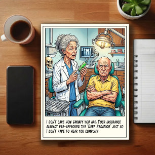 Grappige Tandartspraktijk Cartoon Briefkaart