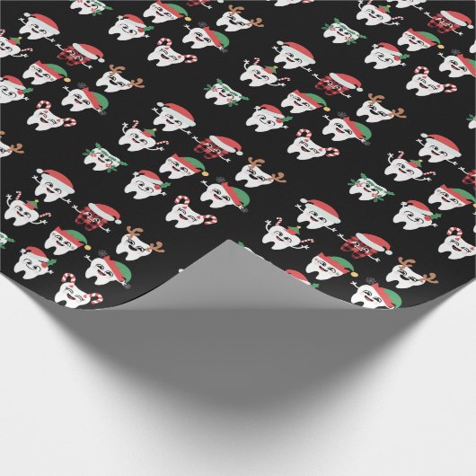 Grappige Tandheelkundige Kersttanden Schattigee Xm Cadeaupapier (Hoek)