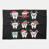 Grappige Tandheelkundige Kersttanden Schattigee Xm Theedoek (Horizontaal)