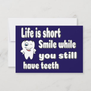 Grappige tandheelkundige quote bedankkaart