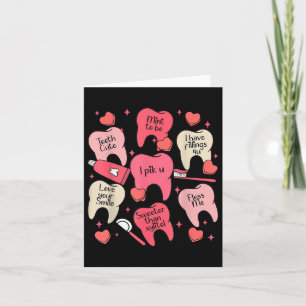 Grappige tandheelkundige Valentijnsdag Schattigee  Kaart