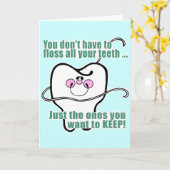 Grappige TandHygiënist Kaart (Gele Bloem)