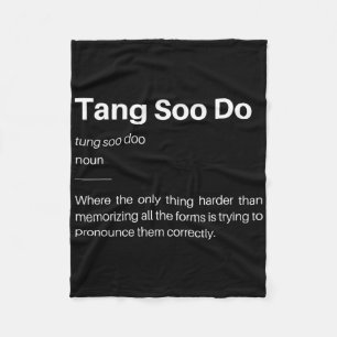 Grappige Tang Soo Do Definitie Martial Arts Karate Fleece Deken