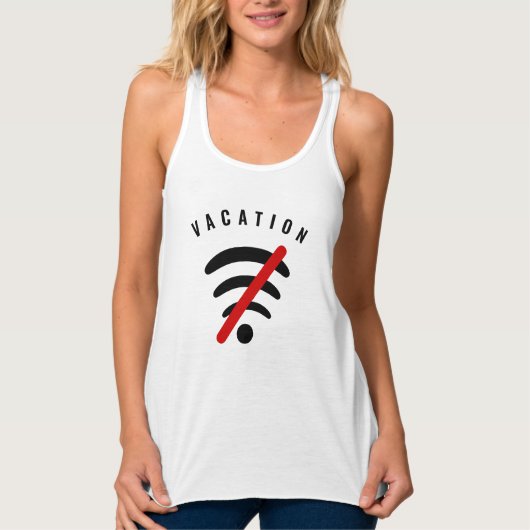 Grappige Tanktop vakantie ontwerp met aangepaste t (Voorkant)
