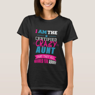 grappige tante word art t-shirt