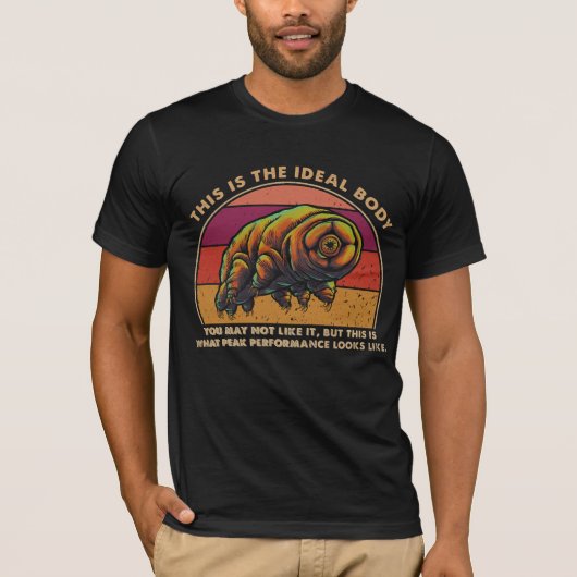 Grappige Tardigrade Ideale Lichaam T-shirt (Voorkant)