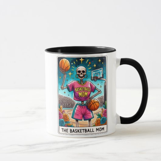 Grappige Tarot Kaart/Basketbal Moeder Mok (Rechts)