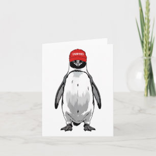 Grappige Tarrified Penguin Anti Trump Tarrif Kaart