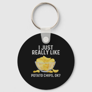 Grappige Tato Chips Kunst Voor Mannen Vrouwen Kind Sleutelhanger