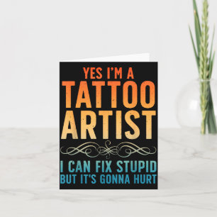 Grappige Tatoeage Kunstenaar Kunst Voor Mannen Vro Kaart