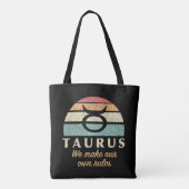 Grappige Taurus Zodiac regels Draagtas (Achterkant)