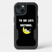 Grappige 'TE DOEN LIJST: NIKS.' Quote iPhone Hoes