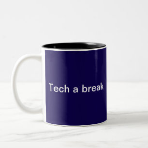 Grappige Tech Humor Computer Professionele Monogra Tweekleurige Koffiemok