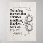 Grappige Tech Quote op Patent Drawing voor Geeks Poster (Voorkant)