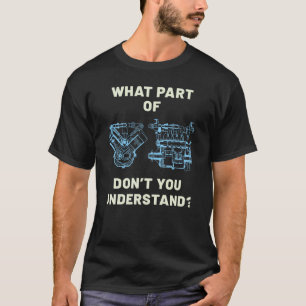 Grappige technicus auto motor t-shirt