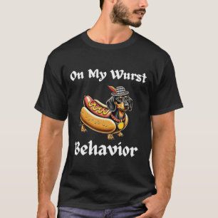 Grappige teckel hond op mijn wurst gedrag Duits T-shirt