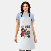 Grappige teckel hond weiner worst hotdog sandwich schort (Gedragen)