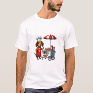 Grappige teckel hond weiner worst hotdog sandwich t-shirt