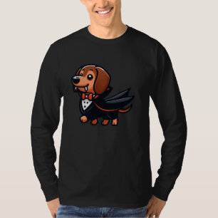 Grappige teckel vampier Halloween kostuum jongens T-shirt