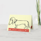 Grappige teckel verjaardagskaart kaart (Achterkant)