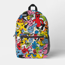 Grappige Tekentas voor Kinderen met Overal Print