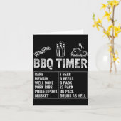 Grappige tekst BBQ-timer Biergrill Vader Barbecue  Kaart (Gele Bloem)