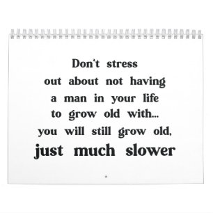 Grappige tekst over vrouwen en mannen. kalender