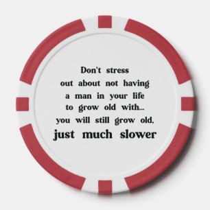 Grappige tekst over vrouwen en mannen. poker chips