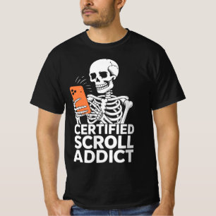 Grappige telefoonverslaving – Gecertificeerd Scrol T-shirt