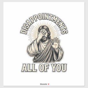 Grappige Teleurstellingen Allemaal Vintage Gravure Sticker