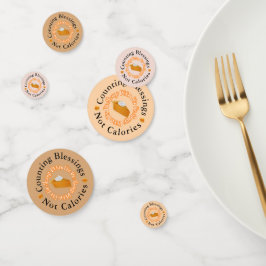 Grappige telzegeningen Niet Calorieën Dankbaar Confetti