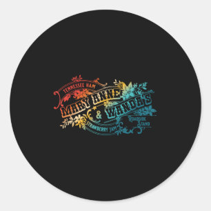 Grappige Tennessee-ham Mary Anne & Wandas Aard Ronde Sticker