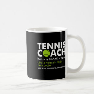 Grappige Tennis Coach Definitie Tennis Racket Spel Koffiemok