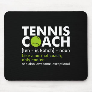 Grappige Tennis Coach Definitie Tennis Racket Spel Muismat
