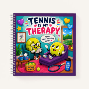 Grappige tennis spreuk notitieboek