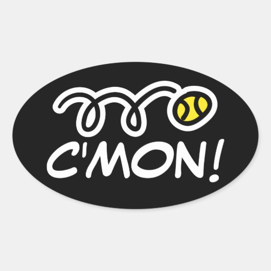 Grappige tennis stickers met aangepaste tekst. (Voorkant)