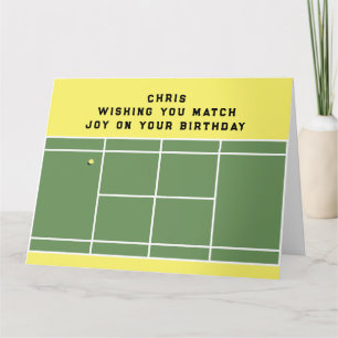 Grappige Tennis Verjaardag Kaart