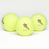 Grappige tennisballen met speelse Giraffe - Smile (Multi)