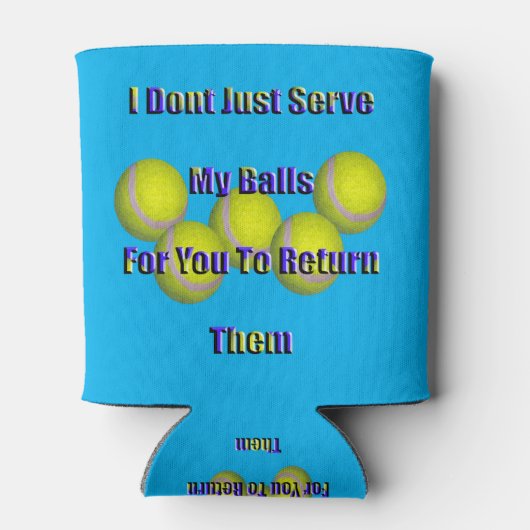 Grappige tennisballen terug, blikjeskoeler (Achterkant)