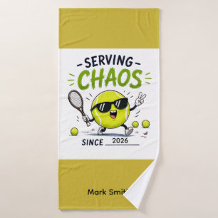 Grappige tennisquote voor tennisverslaafden badhanddoek