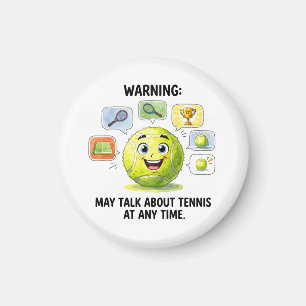 Grappige tennisquote voor tennisverslaafden magneet
