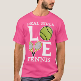 Grappige tennisser Girl Joke en tenniscoach Rac T-shirt