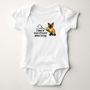 Grappige tennisuitspraak voor kattenliefhebber romper
