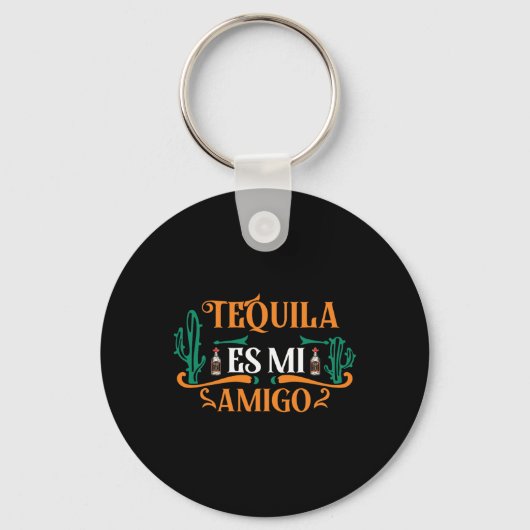 Grappige tequila es mi amigo tequila is mijn vrien sleutelhanger (Voorkant)
