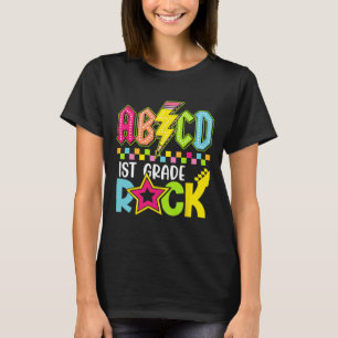 Grappige terug naar school bliksemflits 1e klas ro t-shirt
