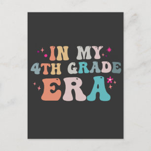 Grappige terug naar school In mijn 4e leerjaar tij Briefkaart