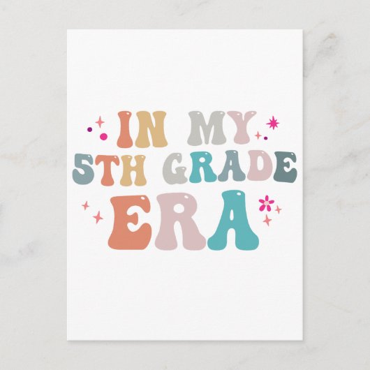 Grappige terug naar school In mijn 5e leerjaar Era Briefkaart (Voorkant)