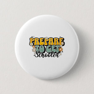 Grappige terug naar school leraren bereiden zich v ronde button 5,7 cm