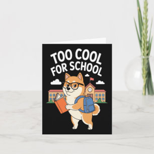 Grappige terug naar school nerd-achtige hond kaart