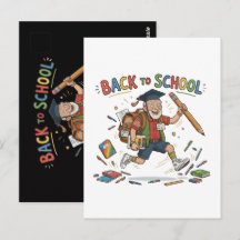 Grappige terug naar school ouderejaars student